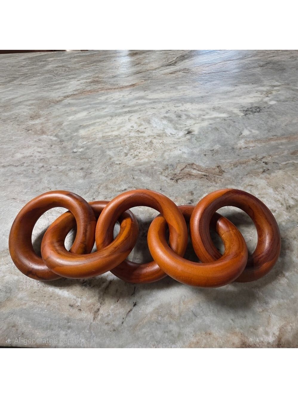 Wooden Interlocking Chain Decor 5 Link